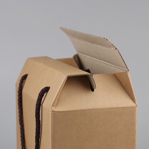 1호 크라프트 끈상자 쇼핑백 (10매)수제청 캔들 양념장 쨈 포장용 고급 양줄끈 종이박스 인쇄제작가능