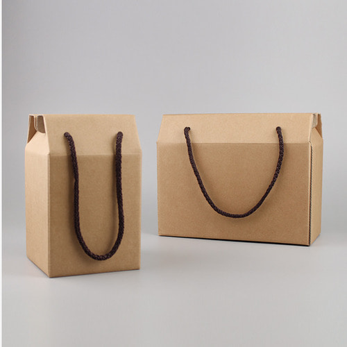 2호 크라프트 끈상자 쇼핑백 (10매)수제청 캔들 양념장 쨈 포장용 고급 양줄끈 종이박스 인쇄제작가능