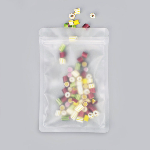 반투명 무광 지퍼백 (100매)4사이즈 은은한 불투명 진공 소분 재활용 봉투