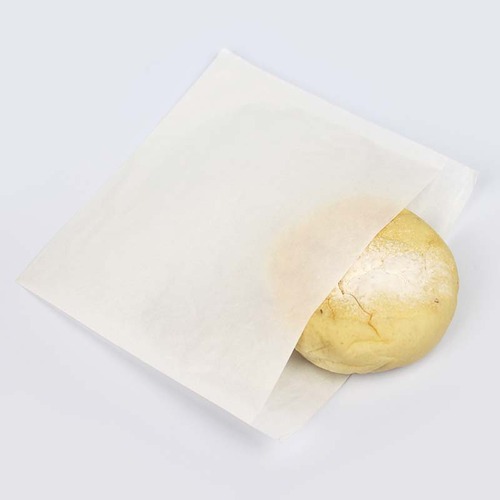 식품포장지 봉투형 화이트2가지 사이즈 내면코팅 호떡 고로케 만두 와플 선물포장 노루지 종이백