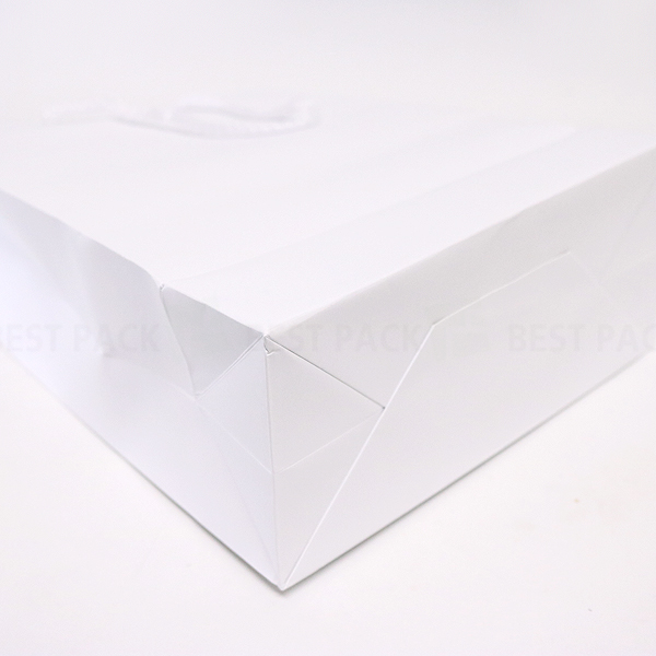 화이트 무광 종이쇼핑백 (10매)5가지 사이즈 깔끔한 흰색 아트지 매장 백화점 상품 선물 포장백 봉투