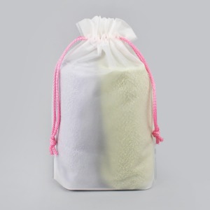 나시지 복주머니 분홍끈 (100매)3가지 사이즈 반투명 상품 선물 포장 보관 고급 조임 봉투