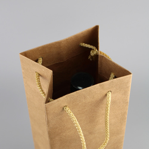 와인 종이쇼핑백 크라프트 (10매)1구 2구 샴페인 위스키 음료 빈티지 기념일 포장봉투 인쇄제작 가능