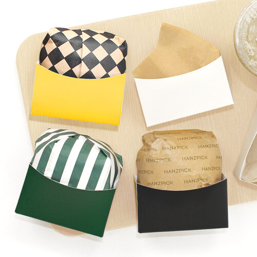 햄버거 트레이 (100매)  인쇄제작 가능 4가지 색상 식품 포장 샌드위치 햄버거 종이빵봉투 주문제작 가능