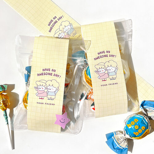 유얼 프렌드 종이 띠지 (30매)어린이날 선물용 패키지 포장 선물 데코레이션