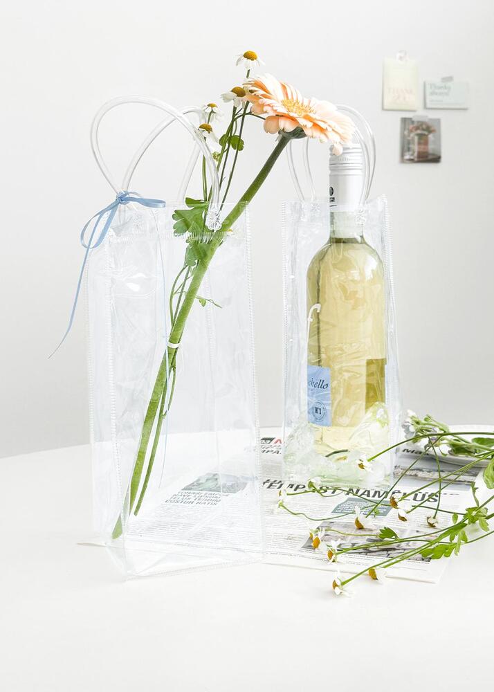 와인 보냉 칠링백 PVC 1매쿨러백 와인 꽃 과일 다용도 선물 포장