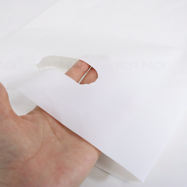 두꺼운 PE화이트 무지 비닐쇼핑백 (100매)폭 없는 3가지 사이즈잘 늘어나지 않는 0.1두께 흰색 봉투