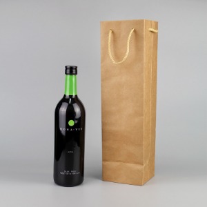 와인 종이쇼핑백 크라프트 (10매)1구 2구 샴페인 위스키 음료 빈티지 기념일 포장봉투 인쇄제작 가능