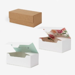 원터치 오픈박스 땡큐/로제/크라프트심플한 선물 답례품 기프트 포장 소형 종이상자인쇄제작 가능