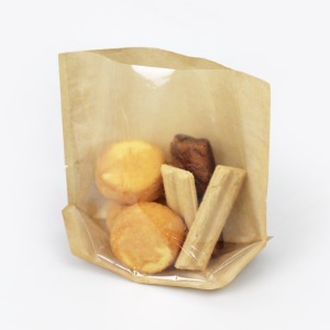 크라프트 스탠드 창비닐봉투 (100매)6가지 사이즈 빵 샌드위치 쿠키 선물포장 각씨링 종이백