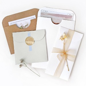 선물카드봉투 5종류 (10매) 카드봉투 엽서 청첩장 친환경 고급 봉투